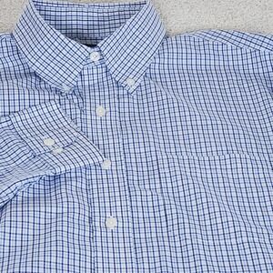 Brooks Brothers Button Down Shirt Men's Large Blue Long Sleeve
